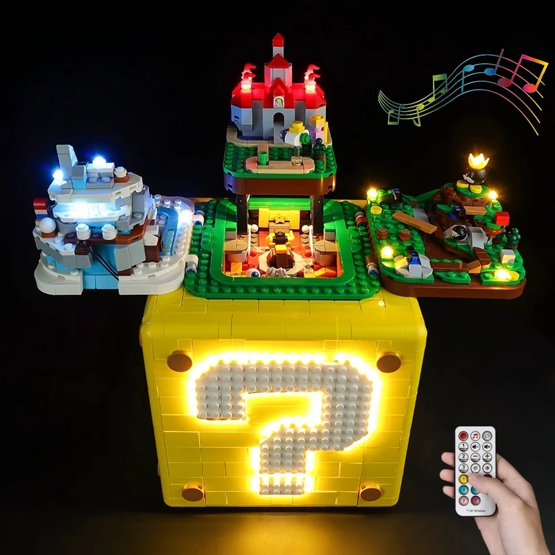 

Комплект светодиодного освещения без модели, подходящий для LEGO Super Mario 64, блок вопросительного знака 71395 (строительные блоки в комплект не входят)