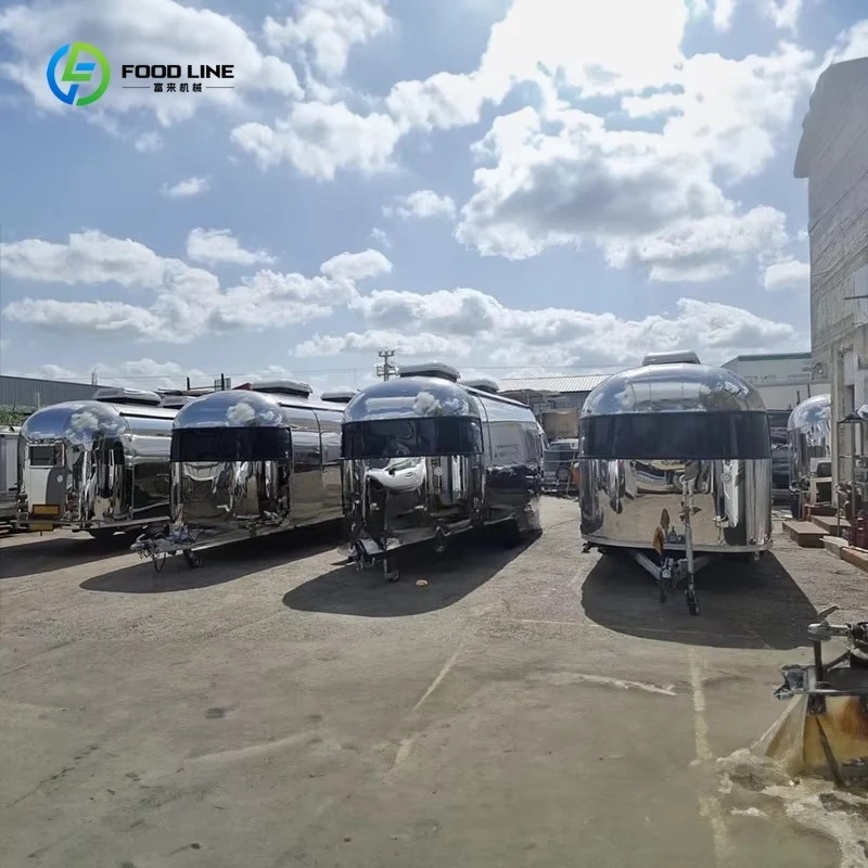 

China Multi-function Coffee Carts Stainless Steel Food Trailer Mobile Food Cart Truck CE DOT Approved Fast Coffee Catering Cart