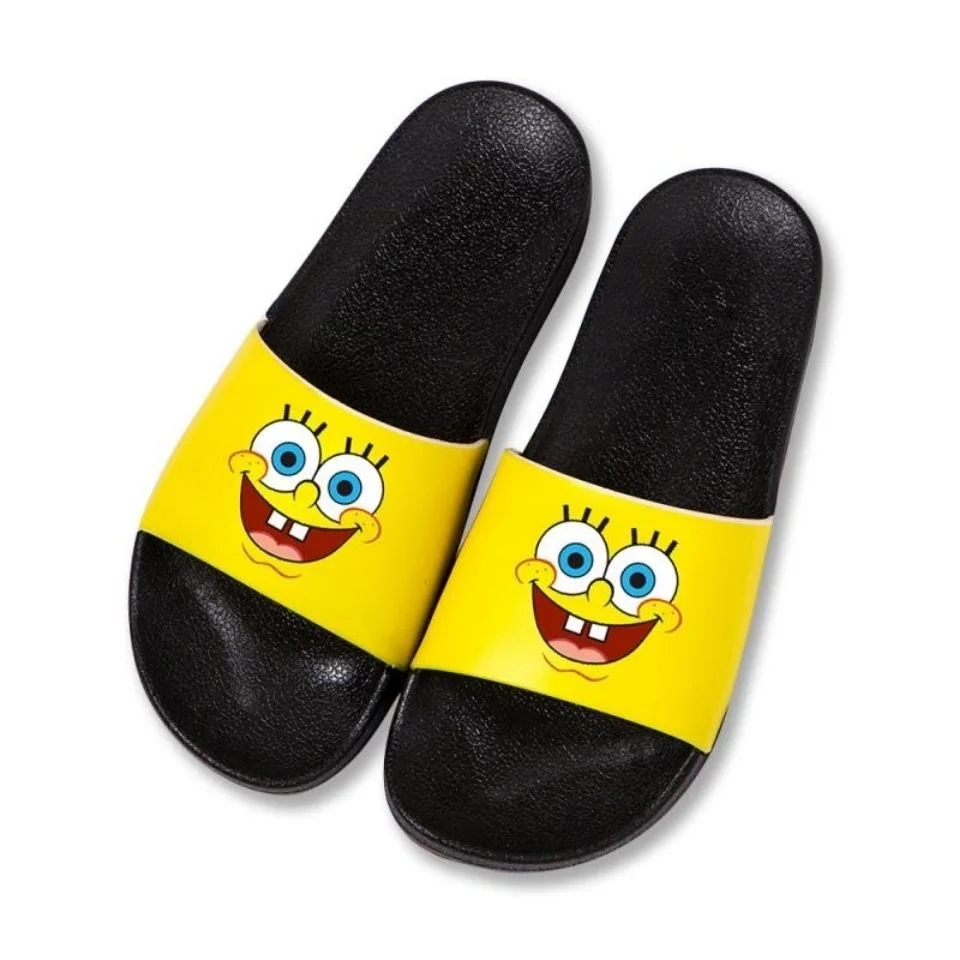 

Cute SpongeBob SquarePants couple indoor home anti slip outdoor bathroom cartoon men's and women's plus size slippers