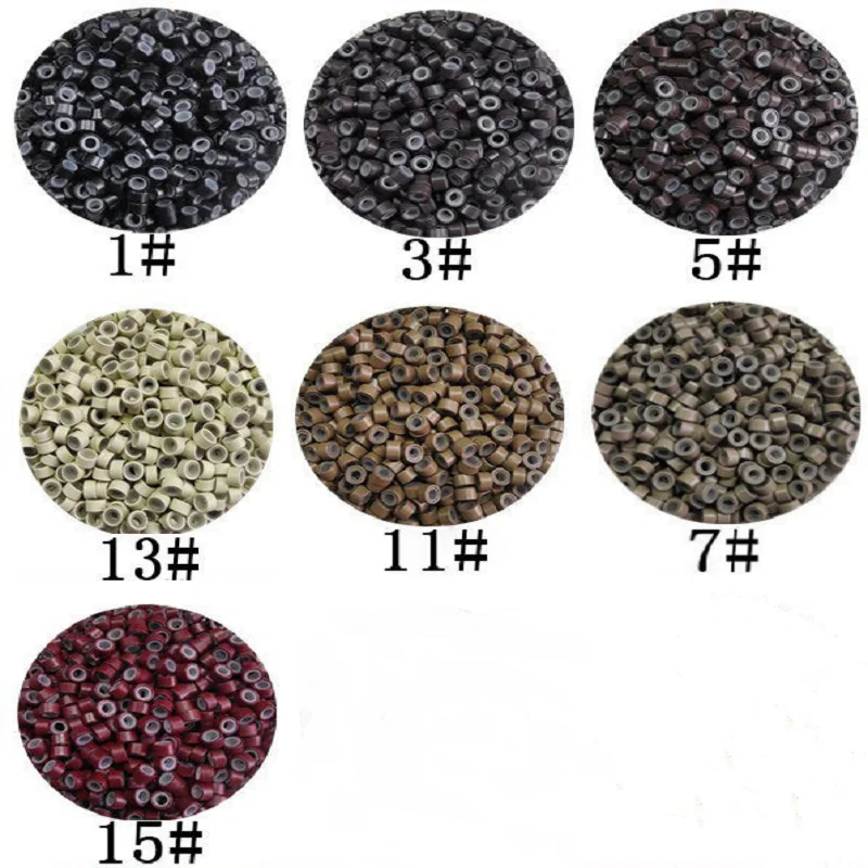 

100 шт. бусины для наращивания волос, 5 мм силиконовые бусины для наращивания волос