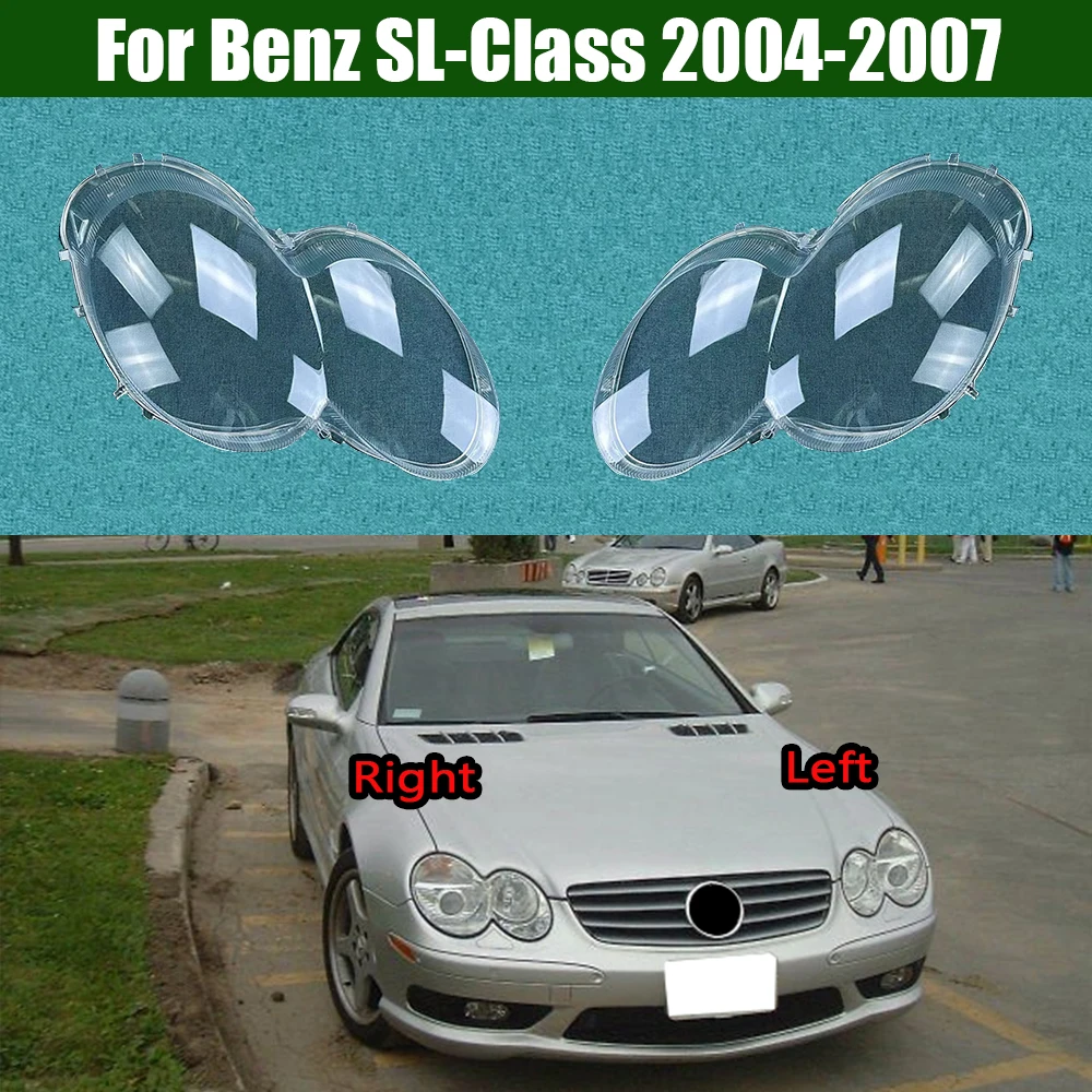 

For Benz W230 SL-Class 2004 - 2007 Car Front Headlight Lens Cover Auto Headlamps Lampcover Transparent Lampshades Lamp Shell