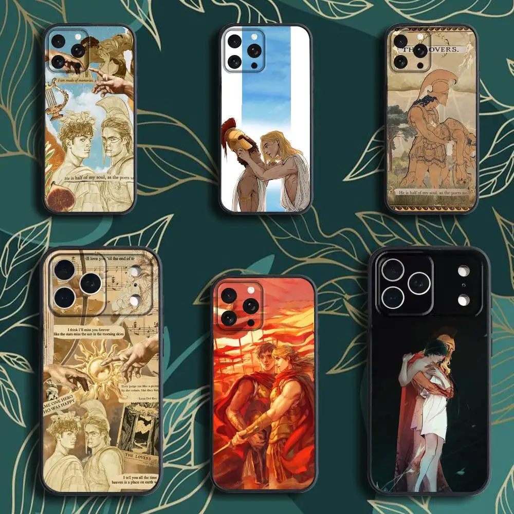 

Чехол для телефона T-The Song-O-OF Achilles для iPhone 17,16,15,14,13,12,Pro,Max,Plus,E,SE4,Air,Mini Black Soft Box