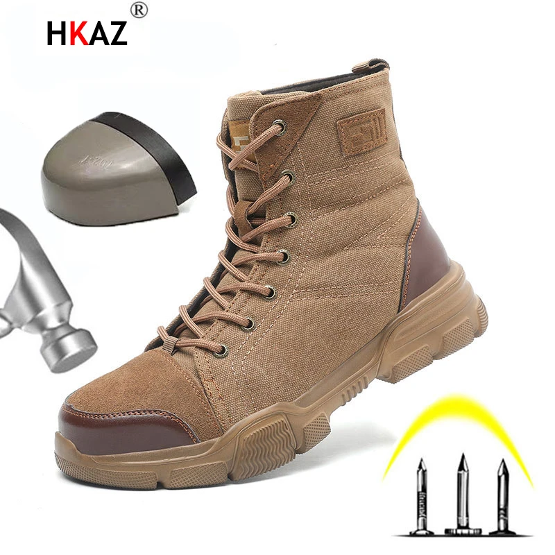 Indestructible Men Work Safety Boots Outdoor Military Boots Anti-puncture Industrial Shoes Winter Boots work Boots Anti-smash