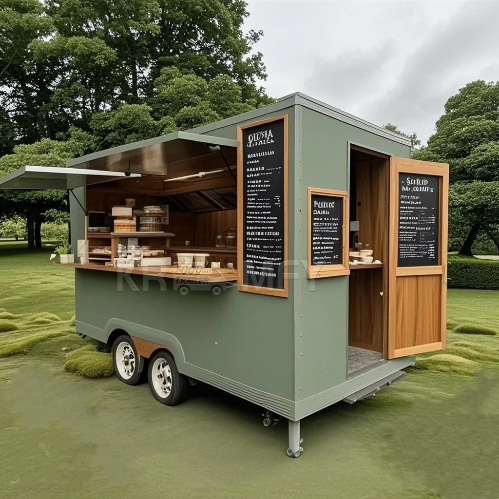 Customized America Mobile Fast Trailer Popular Street Food Cooking Kitchen Container Truck