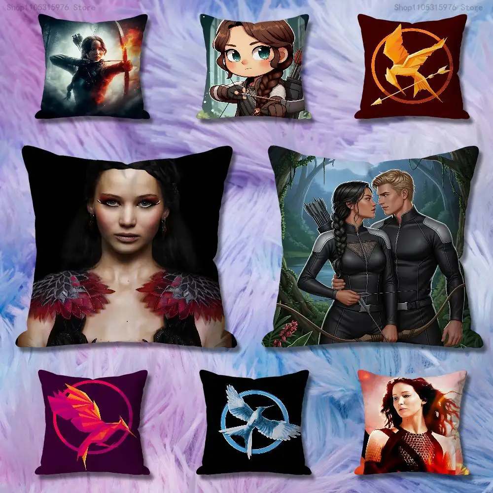

T-The H-Hunger G-Games Pillow Cases for Bedroom Living Room Sofa Home Decor Polyester Cushion Cover with Zipper