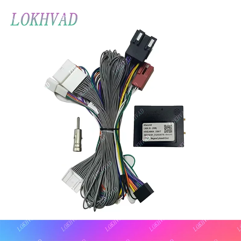 For Renault Megane 2 2004-2007 Clio 3 2005-2014 Android 2Din GPS Radio 16 PIN Stereo Power Wiring Harness Cable adapter canbus