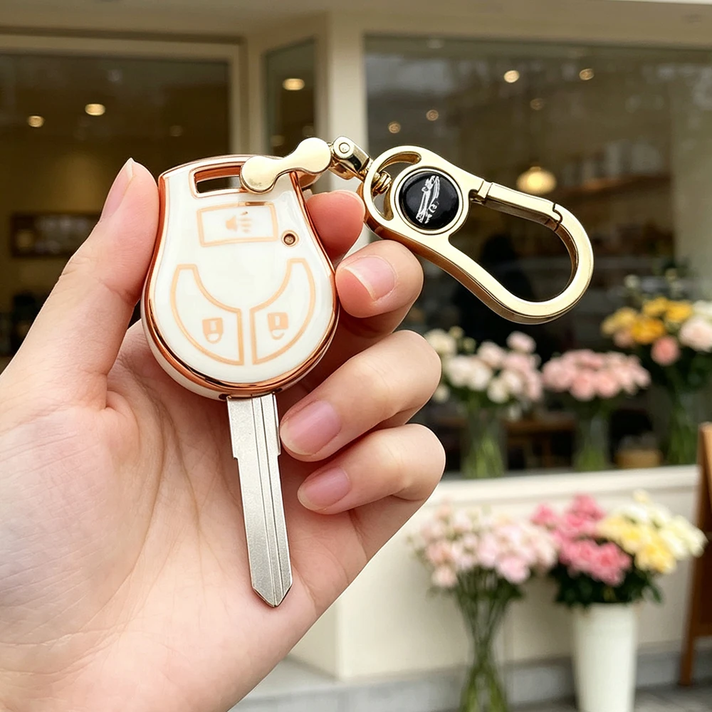 3Buttons TPU Remote Car Key Cover for Nissan Sylphy Cube Juke Rogue Micra Qashqai Altima Maxima Sentra Versa Transmiter Keychain