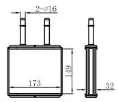 

KMZ017032 for engine water radiator 323 A/M