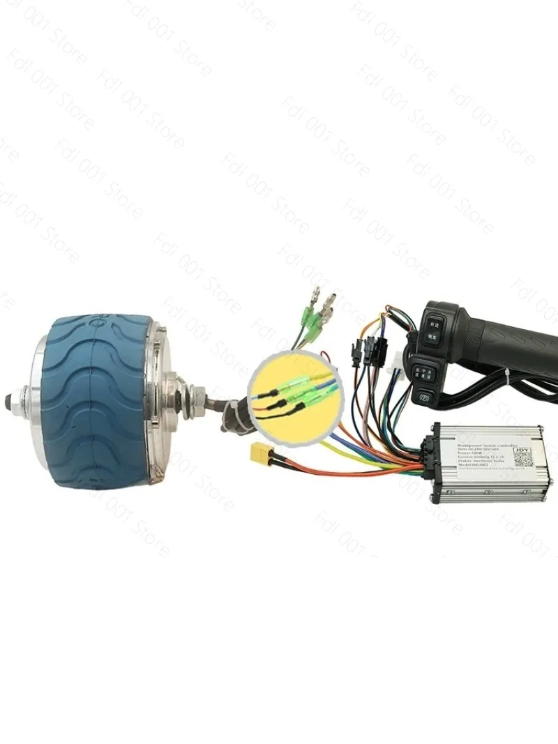 4 Inch Toothed Reduction Brushless Hub Motor 116 Arc Low Speed Large Torque DC Motor for Rail Push Food Cart