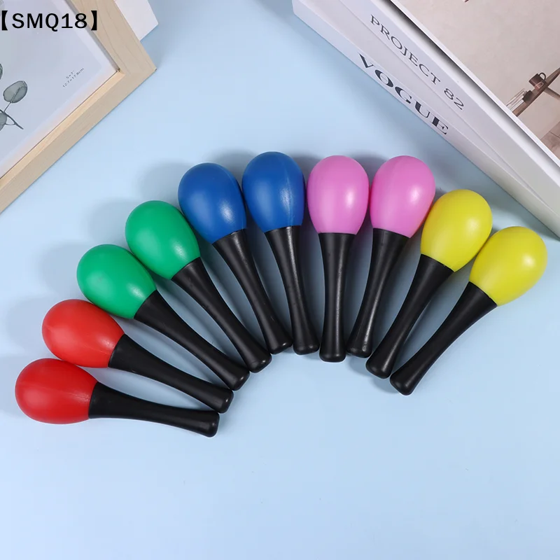 2Pcs Plastic Maracas Sand Hammer Rattle Shaker Percussion Musical Instruments Toys For School Percussion Event【SMQ】