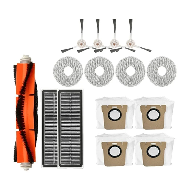 ABKR-For Xiaomi Mijia Omni 2 C102CN, B101CN, B116CN, X10+ جهاز آلي لتنظيف الأتربة فرشاة جانبية رئيسية فلتر Hepa ممسحة كيس لجميع الغبار أجزاء