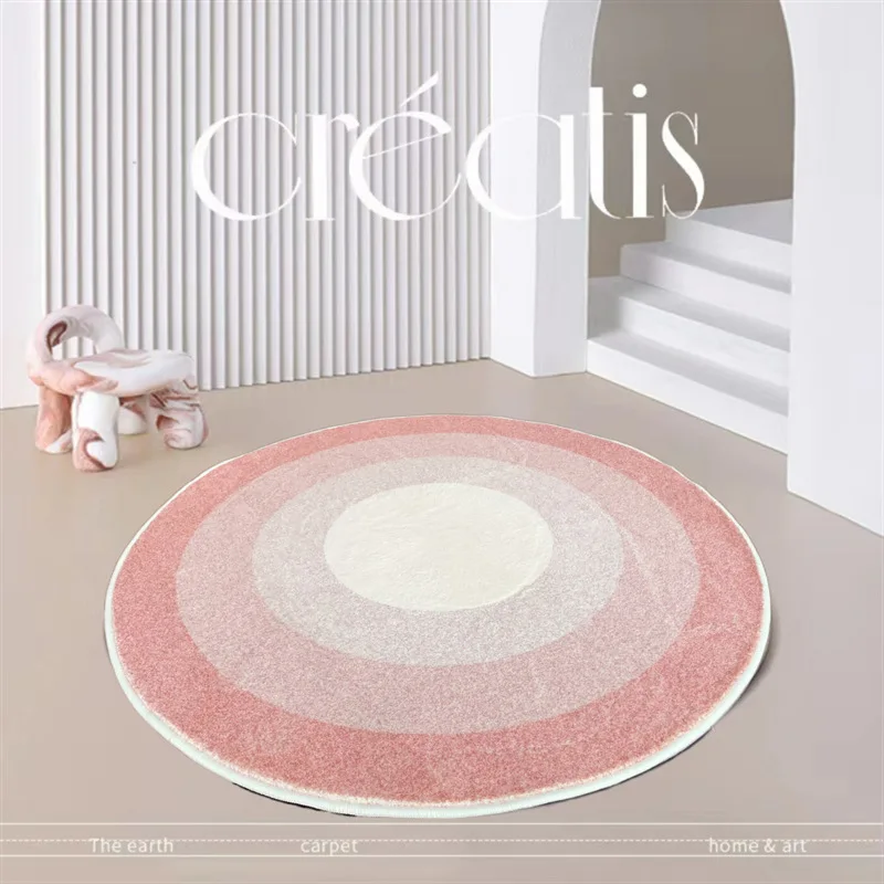 

Cute Style Carpets for Living Room Large Area Bedroom Decor Round Carpet Home Cloakroom Plush Floor Mat Fluffy Soft Lounge Rug