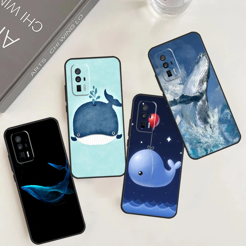 Dream Whale Cartoon For POCO X6 Pro M6 X3 X5 F3 F5 M5s Cover For Xiaomi 13T 12T 11T 14 Pro 12 13 Lite Case