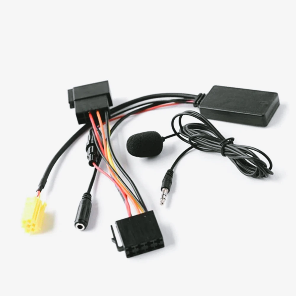 Adaptador de audio Bluetooth para coche de 6 pines, micrófono manos libres, cable auxiliar para Alfa Romeo 159 Fiat 500 LANCIA Musa