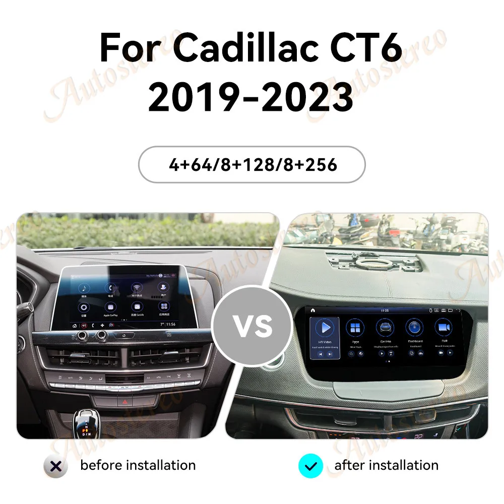 Car Accessories 12.3Inch Android 13 For Cadillac CT6 2019-2023 Car GPS Navigation Multimedia Player Radio Hd Screen Head Unit