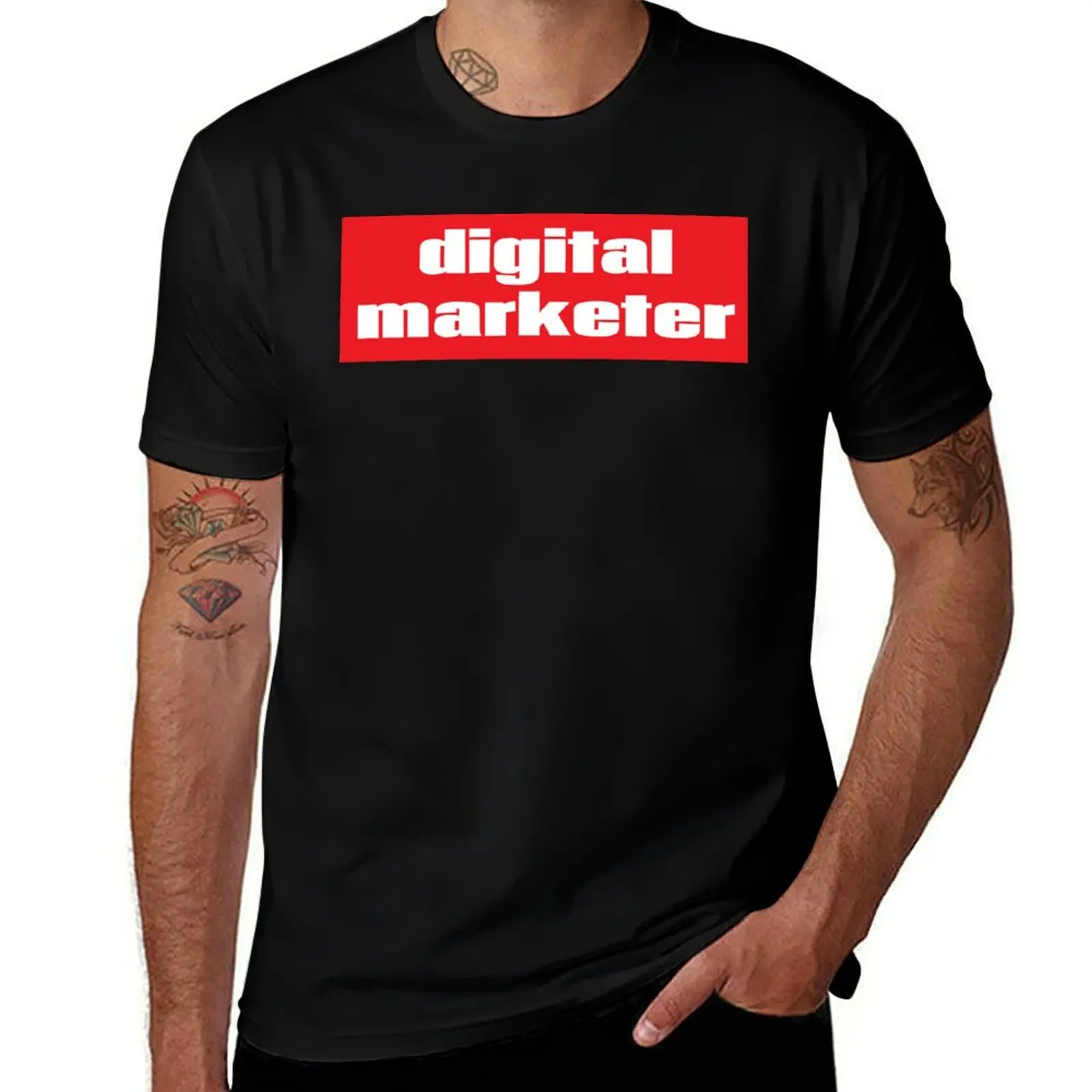 

Digital Marketer T-Shirt street wear summer tops mens tall t shirts