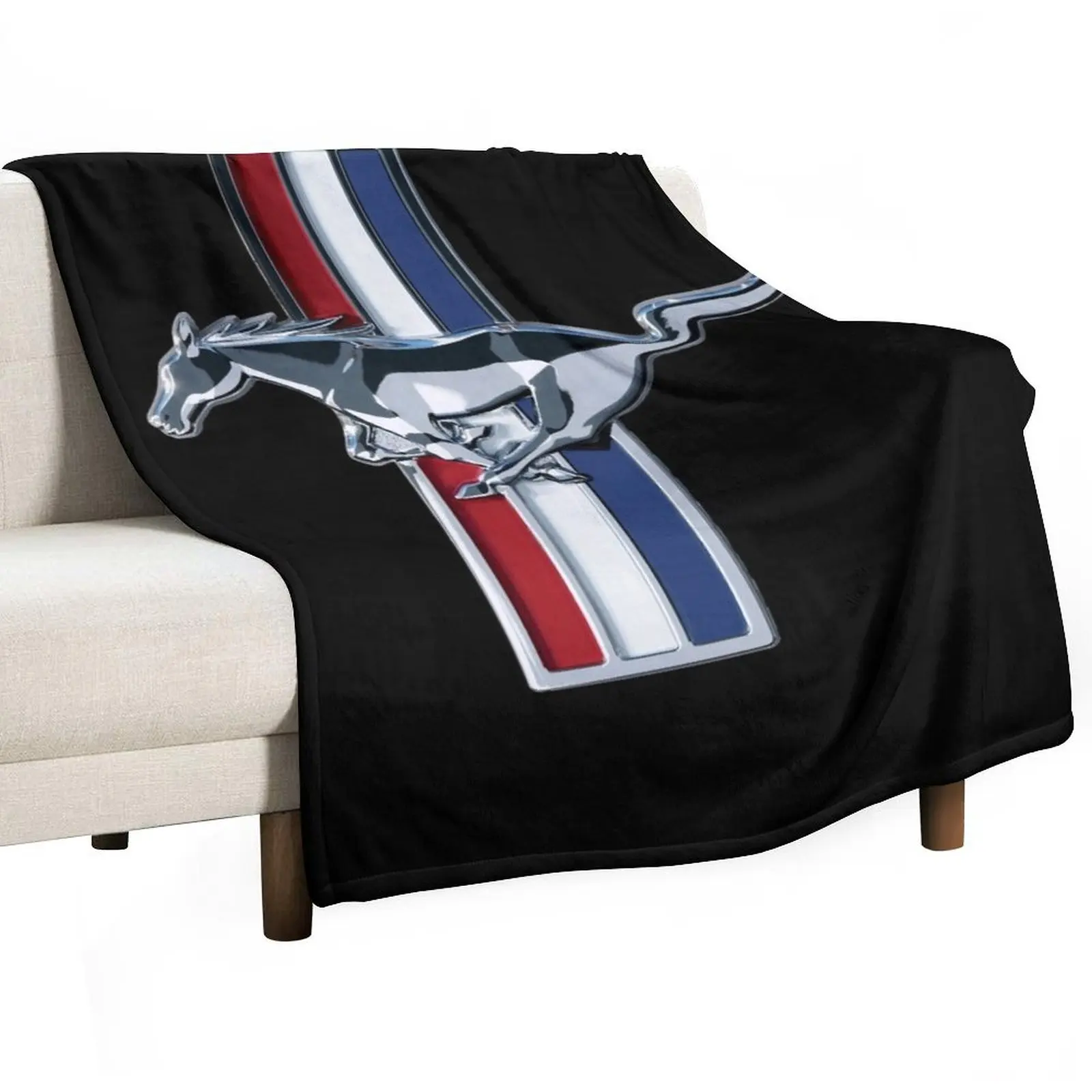 

Ford Mustang Logo Throw Blanket Bed Fashionable Sleeping Bag Comforter Sofa Blankets