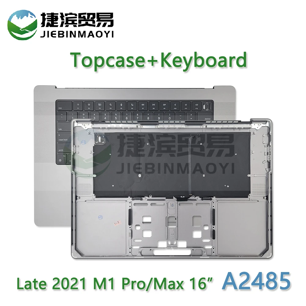 

2021 Верхний чехол с клавиатурой для ноутбука MacBook Pro M1 Pro/Max Retina 16 дюймов A2485, верхний чехол, космический серый, серебристый цвет