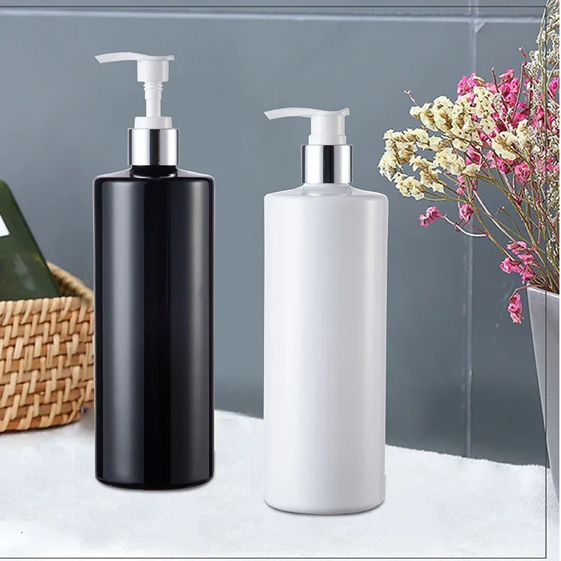 Bathroom Lotion Soap Dish Dispenser, Plastic Pump Bottle, Empty Refillable Shower Gel Shampoo Conditioner for Kitchen 500ml