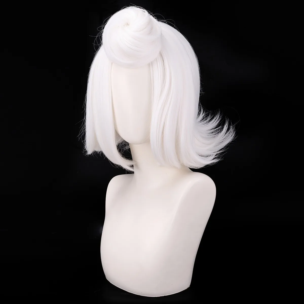 Anime Hazbin Rosie Cos Anime Hotel Rosie Cosplay Wig Short White Heat Resistant Synthetic Hair Women Halloween Role play Wig view 5