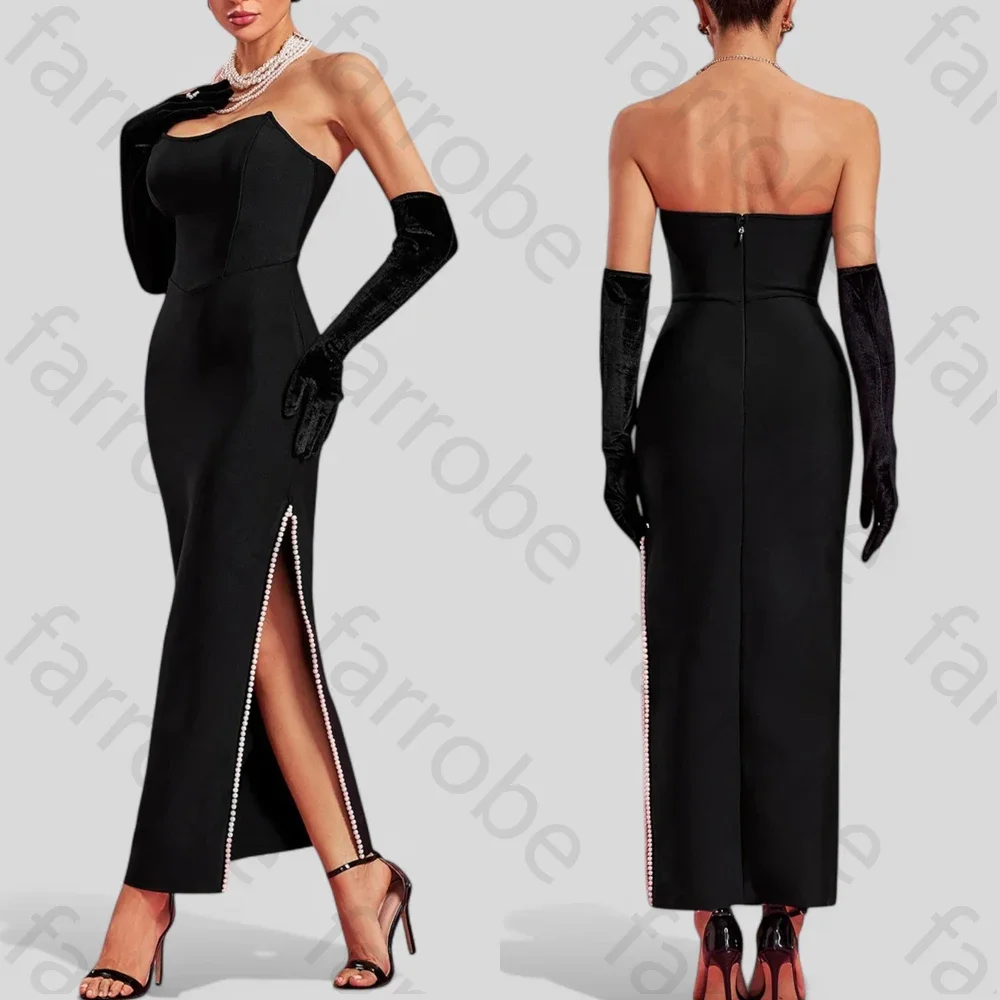 

Облегающее платье макси без бретелек по индивидуальному заказу, вечерние платья трапециевидной формы, платье для выпускного вечера без рукавов, изысканные вечерние платья высокого качества для женщин