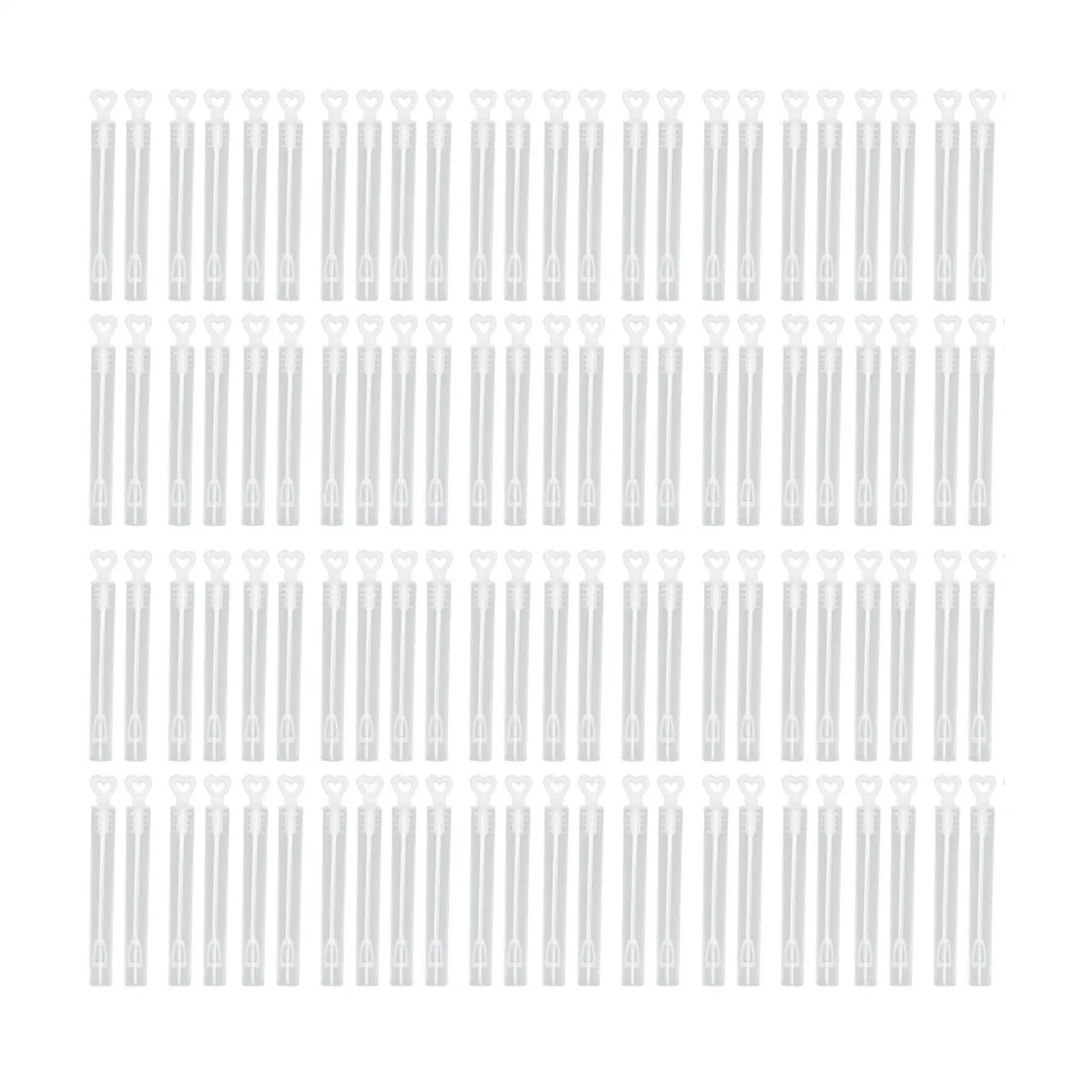 

96Pcs Portable Bubble Wands - Durable White Transparent ABS Sticks for Weddings, Parties & Holidays