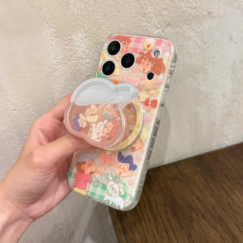 

Cute Shake Crayon Shin-chan Nohara Shiro Magsafe Wireless Charge Phone Case For iPhone 14 15 16 17 Pro Max Magnetic Cover﻿﻿﻿﻿﻿﻿