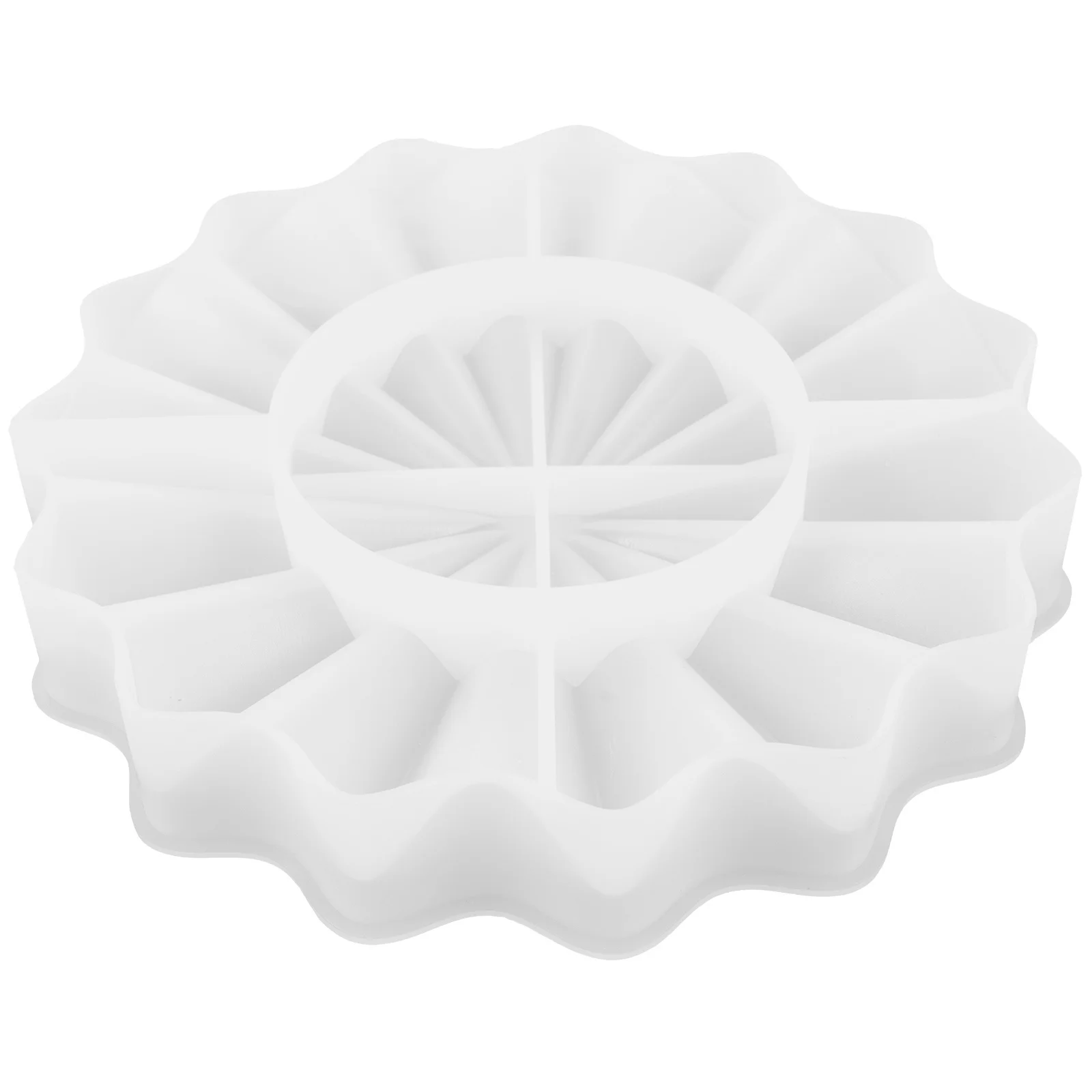 

Wave Pattern Fruit Plate Silicone Mold Durable Flexible DIY Tray Mold for Handmade Decorative Storage Tray DIY Supply
