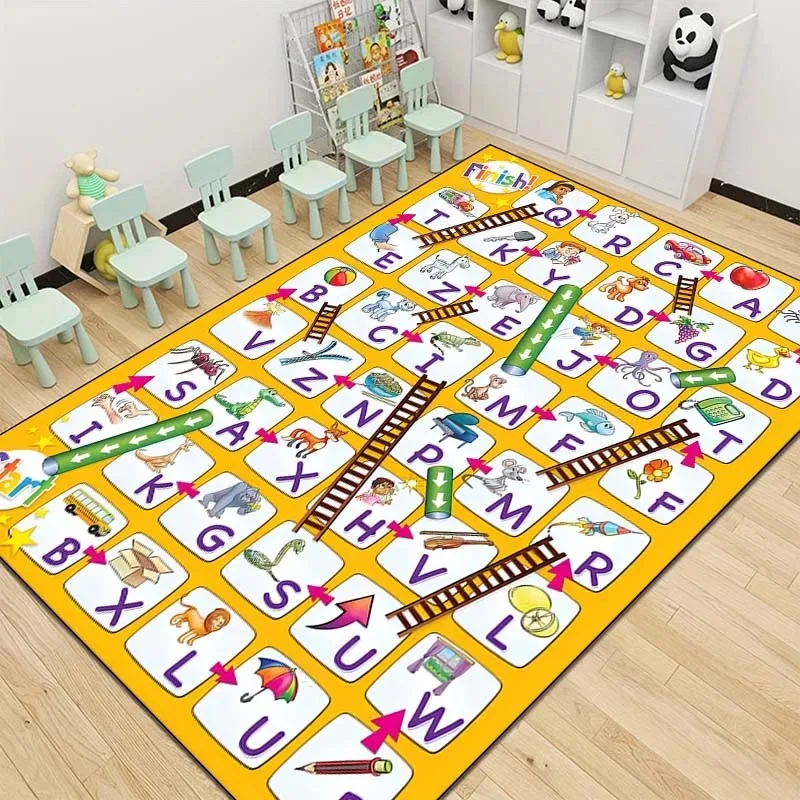 Snakes and Ladders Game Pattern Rug Carpets for Bedroom Living Room Mat Creative Door Mat Dressing Room Rugs Play Mats