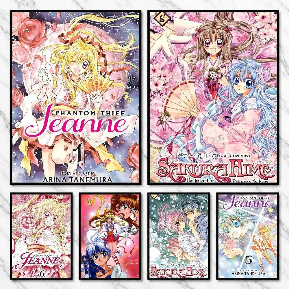 Phantom Thief Jeanne Magic Girl Mystery Retro Anim Poster Self-Adhesive Unframed Fashion Wall Prints for Office & Home Decor