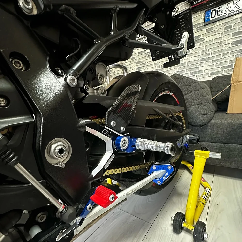 ل BMW S1000RR S 1000 RR 2019-2025 S1000R 2021-2025 M1000RR CNC دراجة نارية مسنده الجانب حامل تمديد الوسادة الإطارات صمام قبعات #4