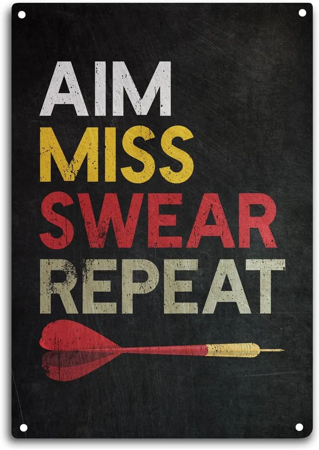 Aim Miss Swear - Retro Tin Sign  Inch,de20saA35