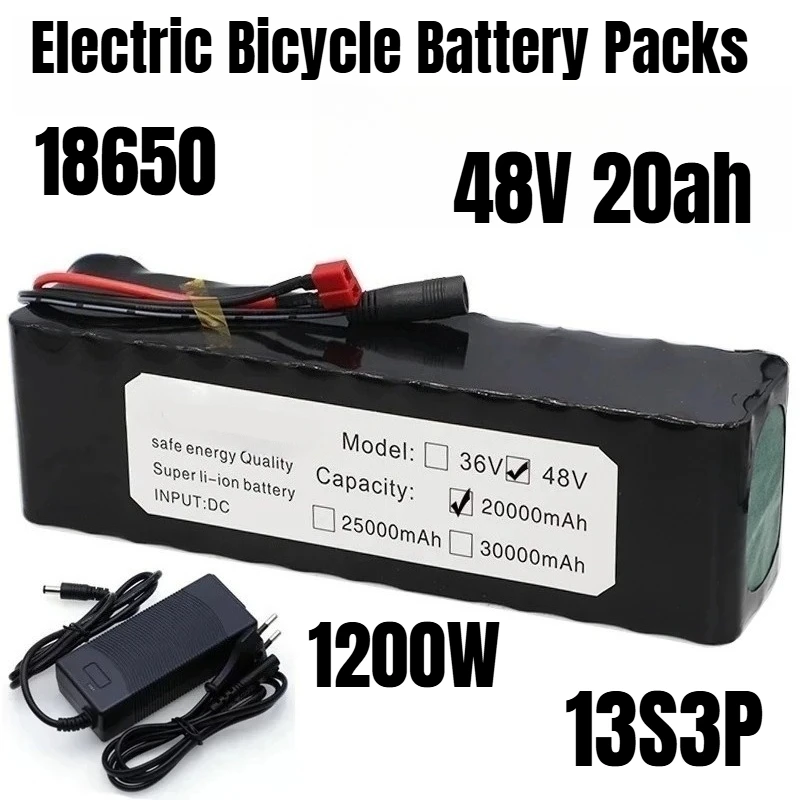 

13S3P 48V 20ah 18650 1200W Electric Bicycle Battery Packs
