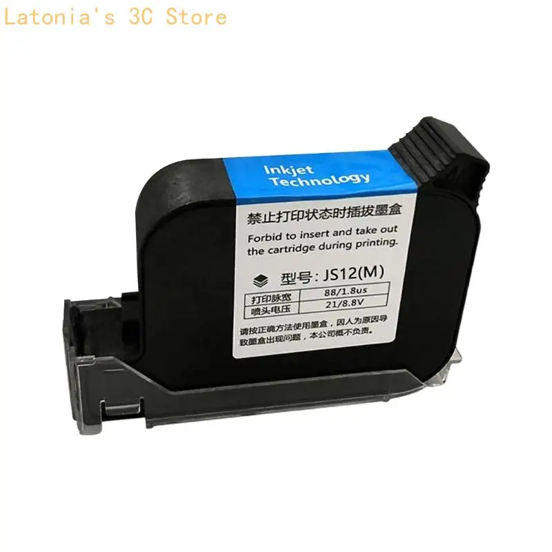 Industrial Marking Black Refill for Unencrypted Coding Printers, Quick-Dry Use on Plastic Metal and Glass Lines X3UB