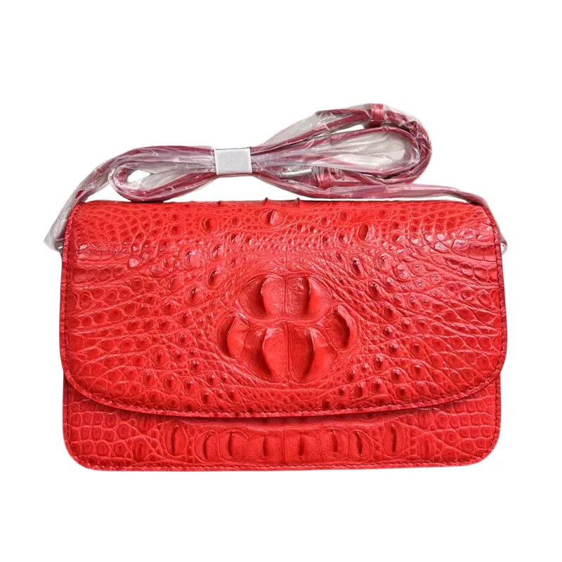 New Fashion Women's Bag Skull Shoulder For Casual Versatile Genuine Crocodile Backbone Skin Trendy Female Bags  сумка женская