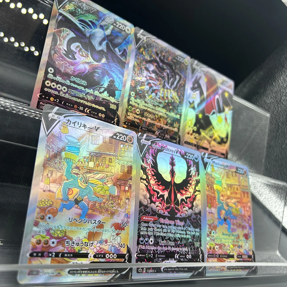 Anime PTCG DIY Collection Proxy Cards Charizard Machamp Galarianmoltres En/jp 110/307 V Flash Trading Collection Card Gift - view 4