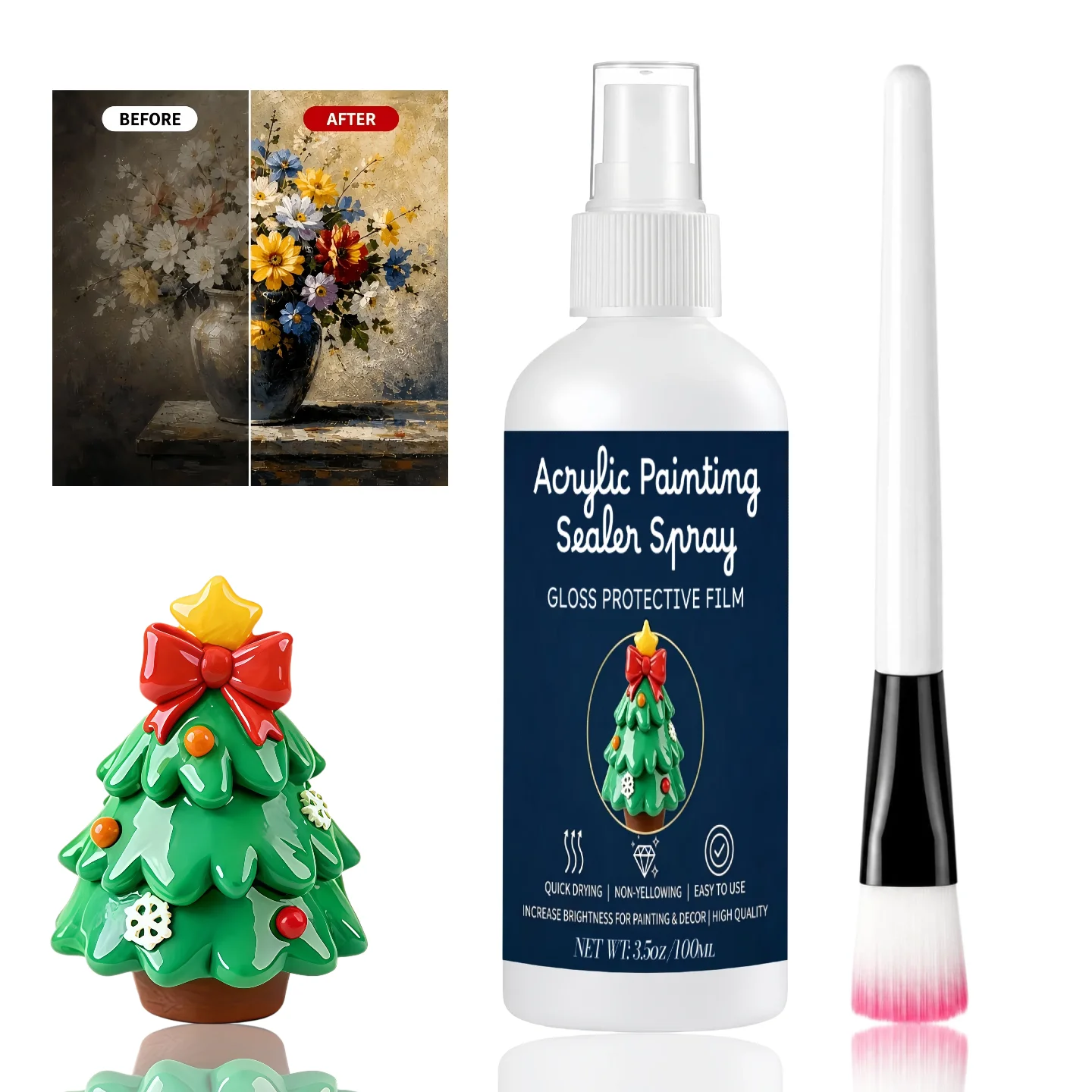 Acrylic Paint Sealer Spray, Festival Artwork Essentials, Instant Preservation For Pastels Oil Pastels Pencil Sketches Markers