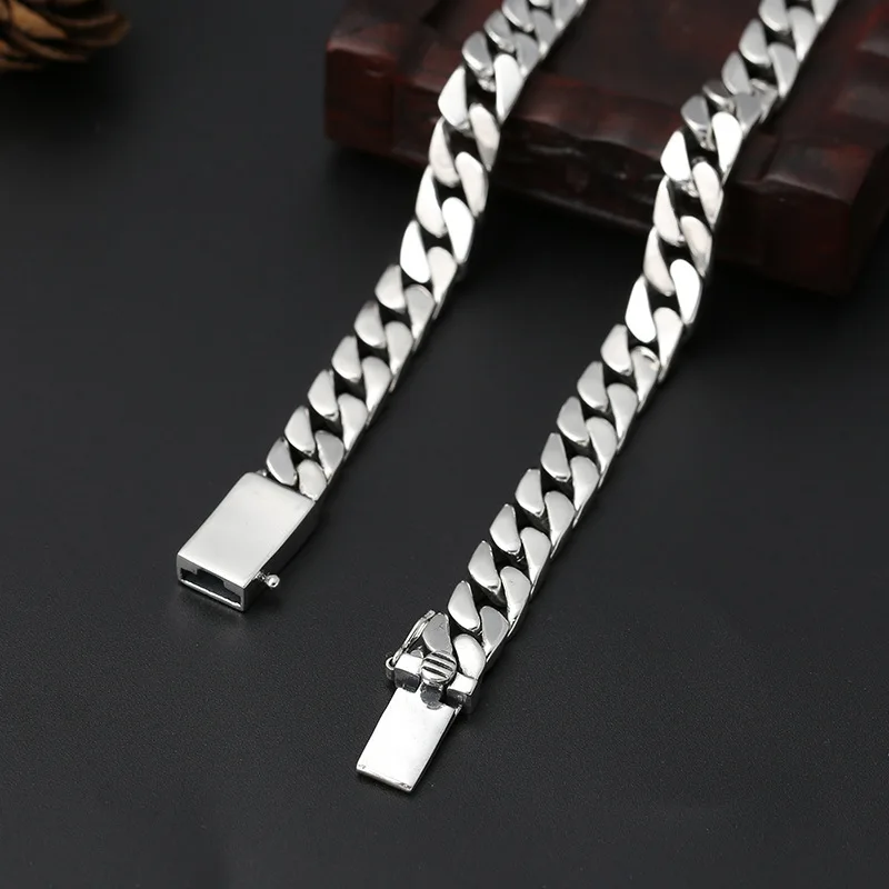 925 sterling silver jewelry trendy thai silver k-style popular casualmenstylish trendy easiest for match thick necklace