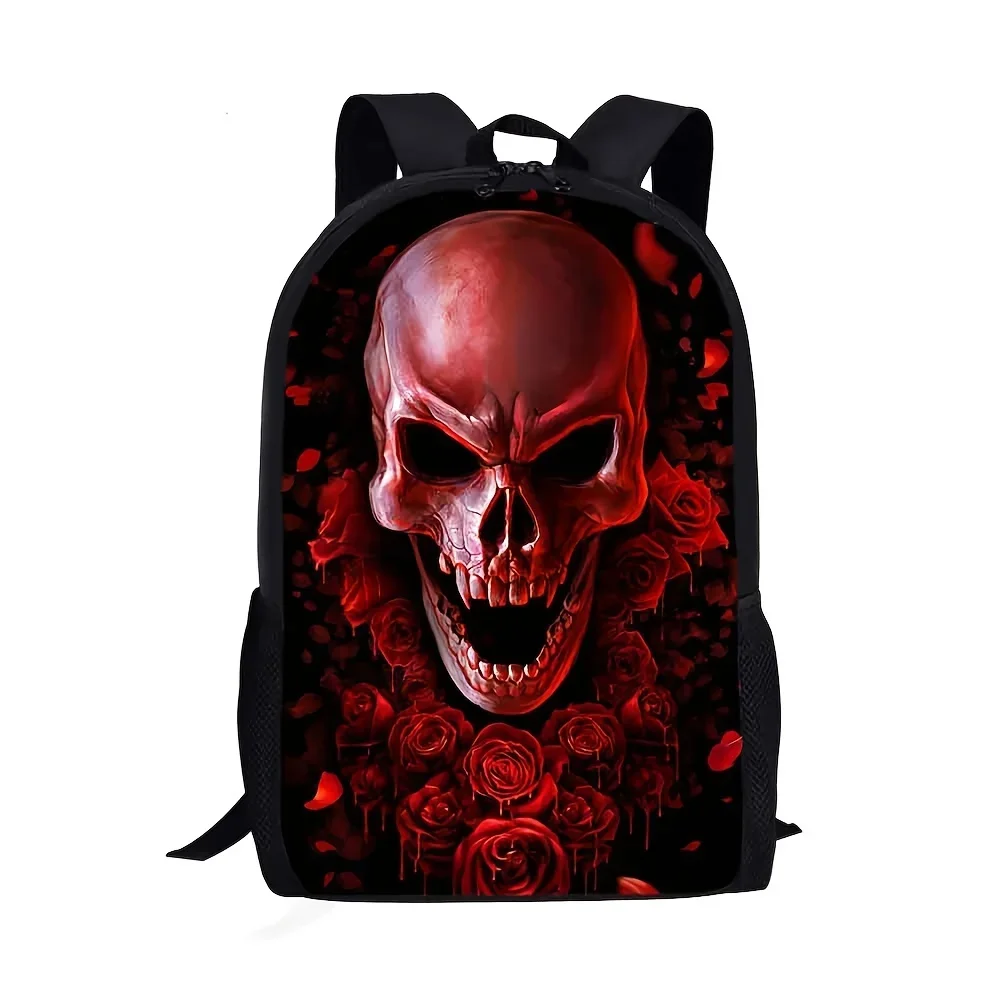 

Halloween Skull Schoolbag, Trendy Cool Printed Backpack School Bag Kids Backpack School Bags for Girls and Boys Kids Backpack