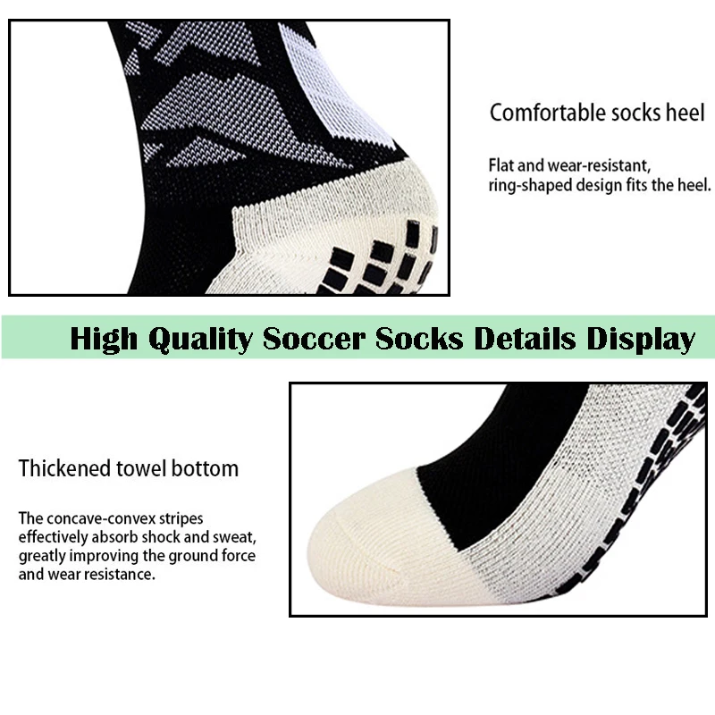 4 Pairs Camo Soccer Socks Men Women Non-slip Grip Socks Silicone Bottom Sports Football Socks Rugby Volleyball Badminton Socks