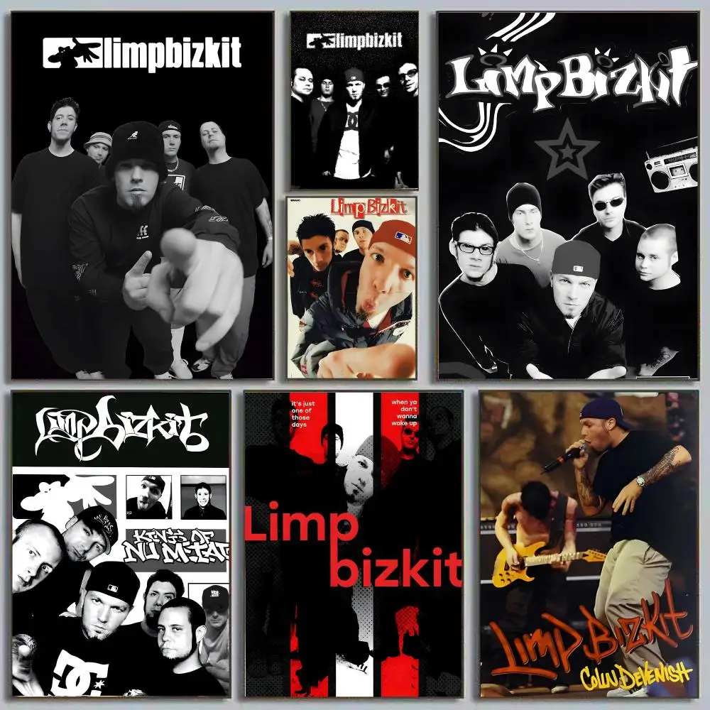 Classic Rock Band Limp Bizkit Painting Calligraphy Poster Eco-Friendly Decor Vintage Office Frameless Canvas