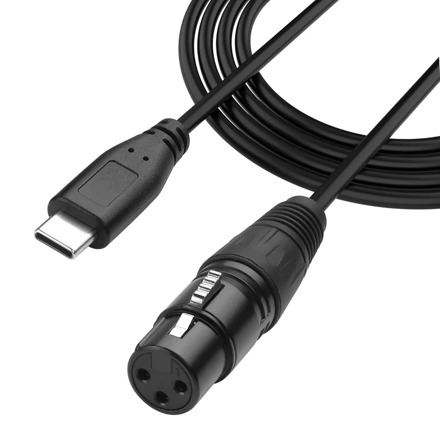 

1m USB-C to XLR 3Pin Female Audio Cable Type C Output Stereo Cord for Laptop Mobile Phone Active Speaker Power Amplifier