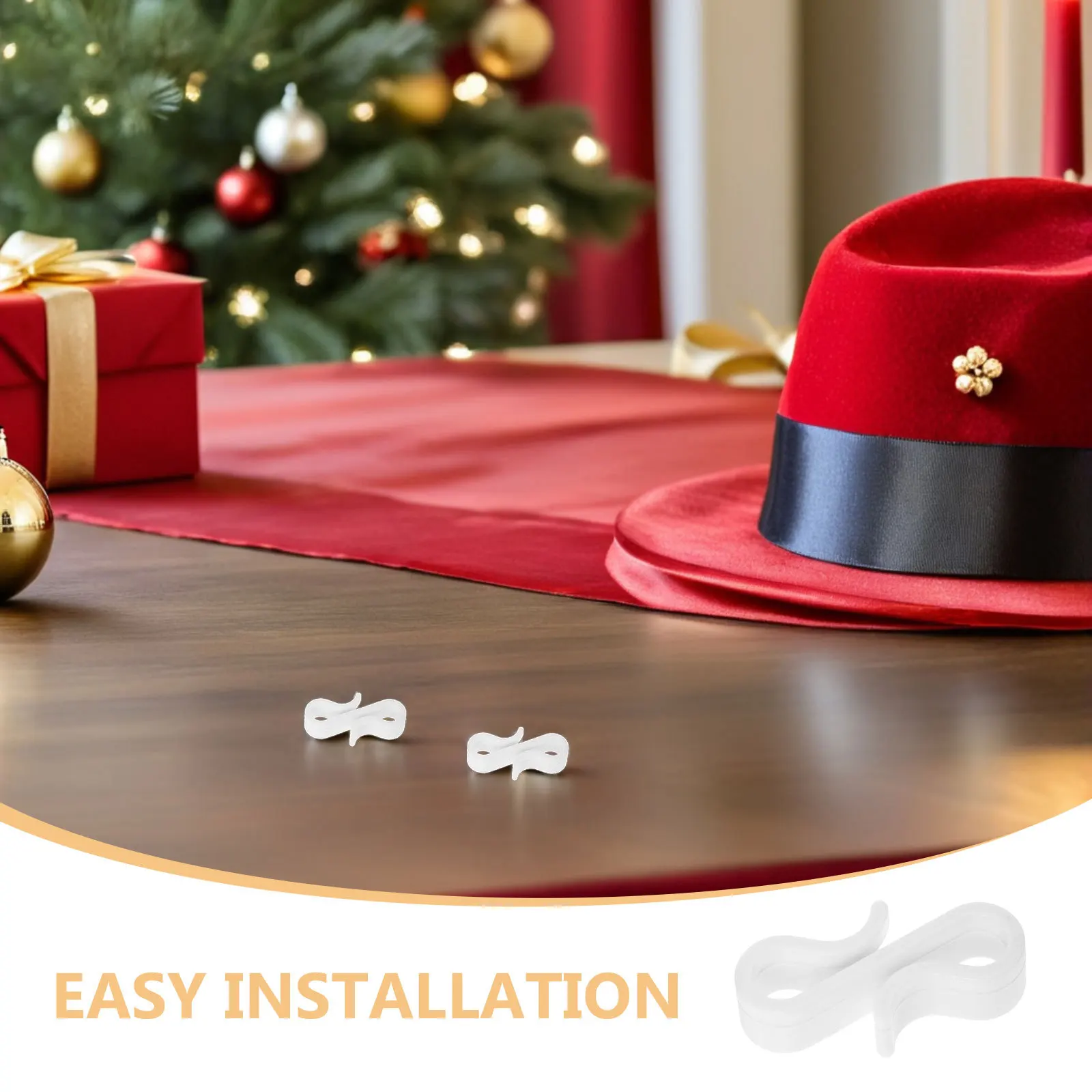 30 قطعة في الهواء الطلق مزراب ضوء السنانير مانعة لتسرب الماء S-شكل مقاطع بلاستيكية لتعليق عيد الميلاد سلسلة أضواء عطلة سقف الفناء