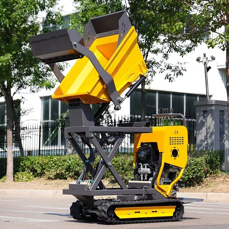 500kg 800kg 1.2Ton CE EPA Mini Crawler Dumper Hydraulic Small Dump Truck For Farm Fertilizer Seed Transport Factory Price