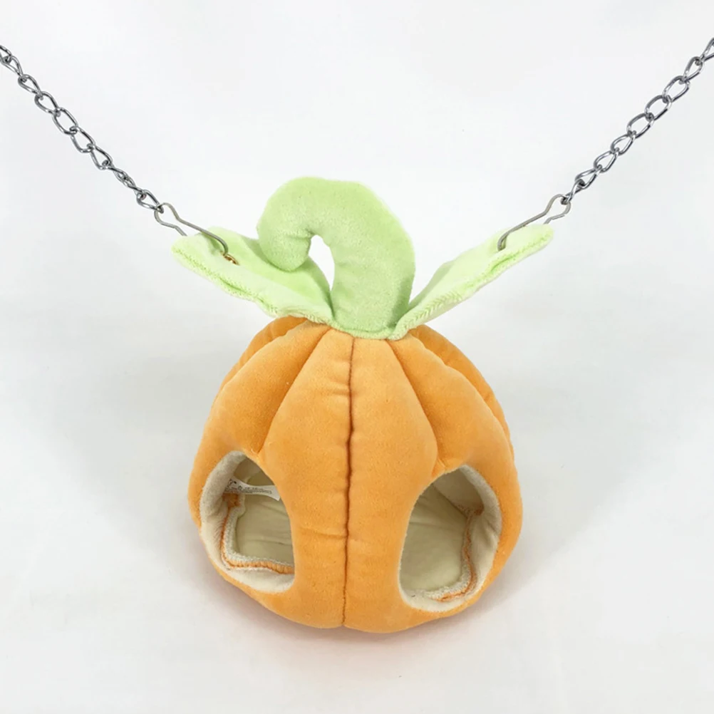 

1pc Warm Pet Nest Pumpkin Design Hamster Bed Small Animal House For Cage Sofa Floor Travel Cute Comfortable Nest
