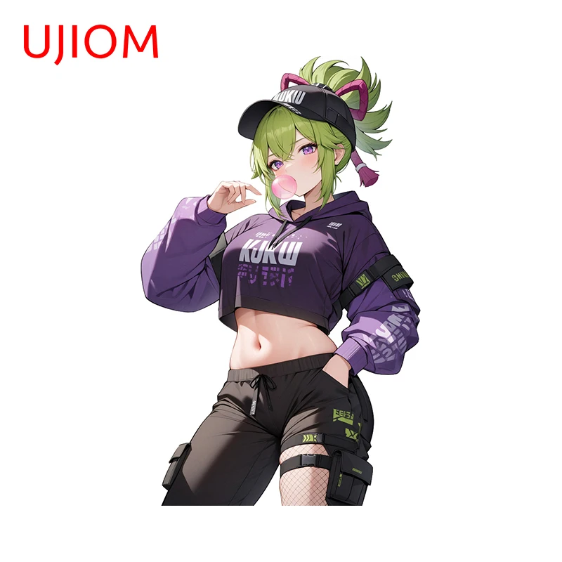 UJIOM 13cm X 8.1cm Kuki Shinobu Genshin Impact Cool Girl Wall Stickers Personality Bathroom Wallpapers Decal Funny Home Decor