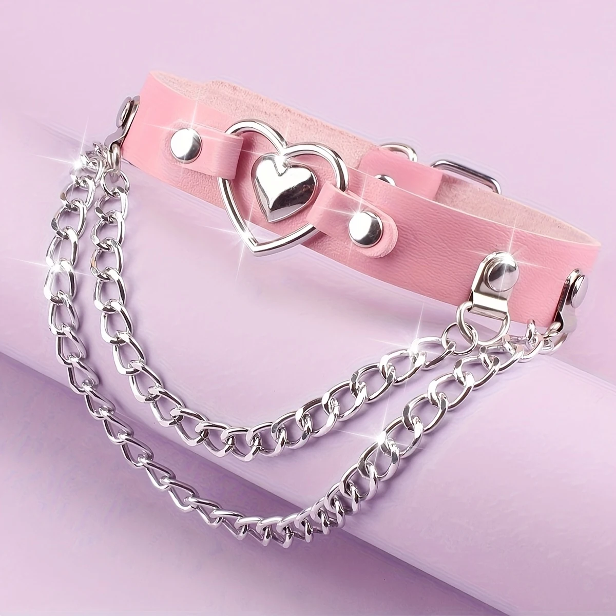 Punk Gothic Love Pendant Pu Leather Collar Women Wear Christmas Valentine's Day Gift For Daily Holiday Party Performances