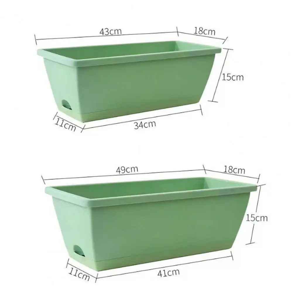 Planter Pot Vegetable Growing Box Rectangular Indoor Vegetable Herb Planter Box with Drainage Holes Strong for Growing