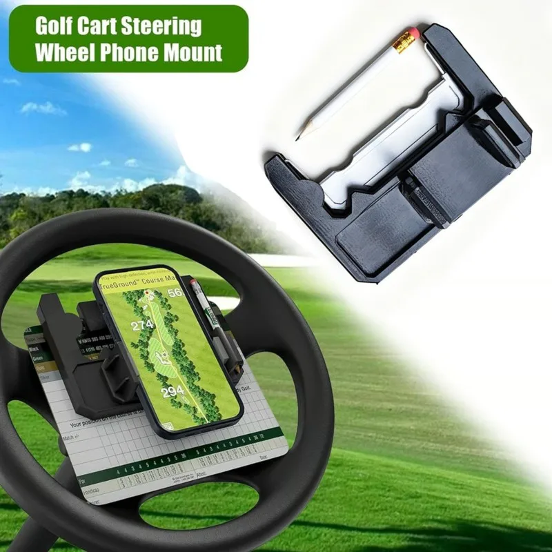 DT38 Easy to Install Golf Cart Phone Holder Flip Up Design PLA Material Flip Up Phone Mount Multi-Functional Universal