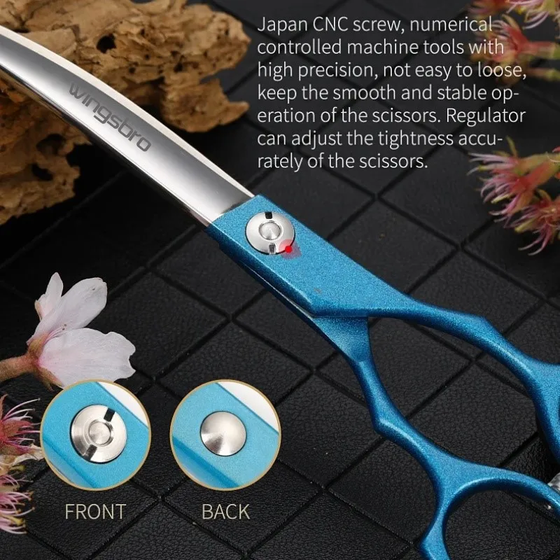 7Inch Professinal Dog Grooming Scissors Pet Curved Cut High-Grade Pet Cat Shears Special Designed Scissors For Pet
